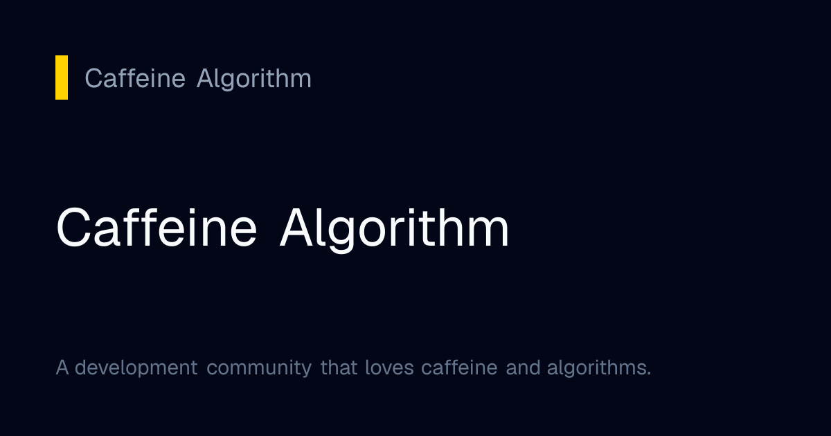 Caffeine Algorithm